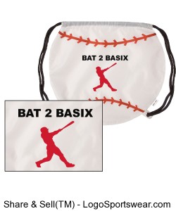 Baseball Drawstring Backpack Design Zoom